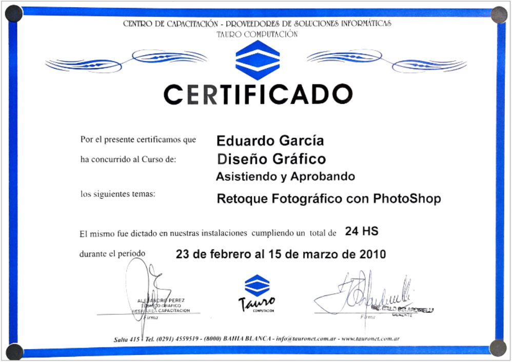 Certificado 21